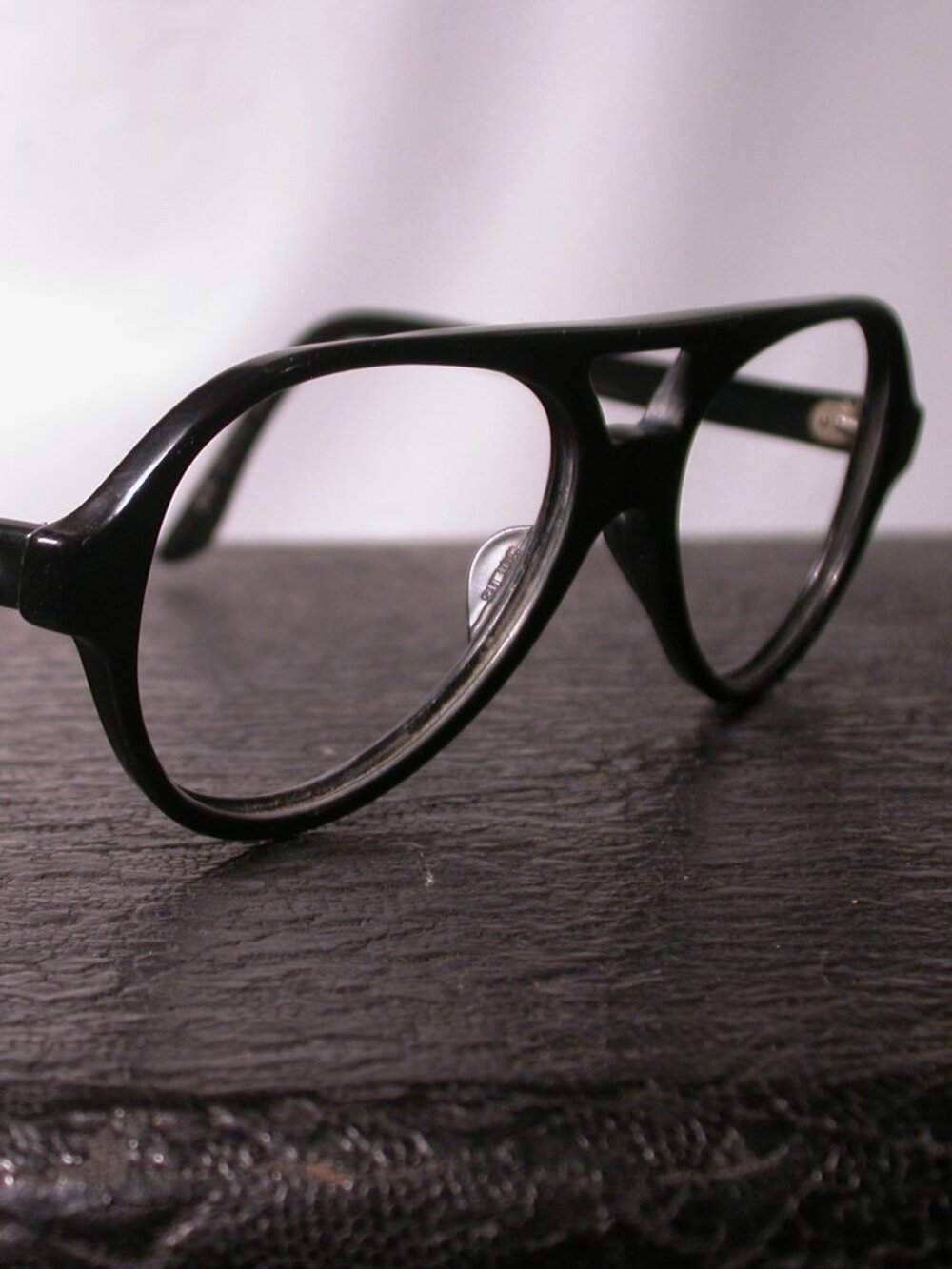 Vintage Victory Black Shield Frames Sunglasses Eyeglasses Made in USA